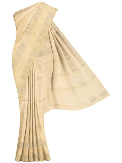 Vivaha Kanchipuram Pure Silk Fine Check Butta with Zari Border Saree