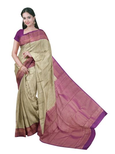 Gracecharm Gift Art Silk micro geometric With Floral Pallu Saree