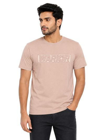 Warior Men's Embossed Logo Graphic Crew Neck T-Shirt