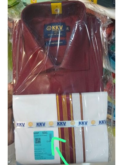KKV Men’s Full Sleeve Shirt and Dhoti Set – (35) TUP 