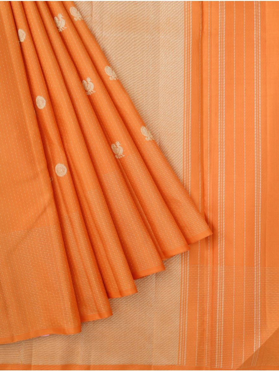 Vivaha Arani Pure Silk Butta with Zari Stripe Pallu Saree
