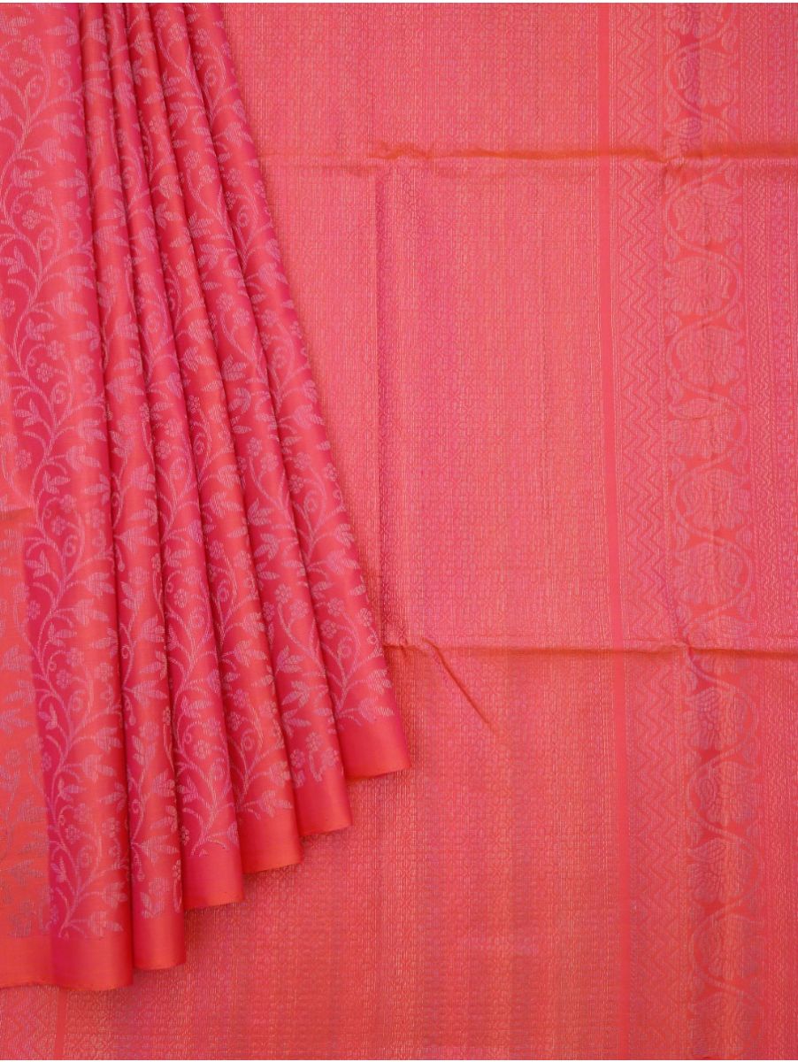 Gracecharm Elegant Pure Soft Silk Floral Design with Borderless Saree