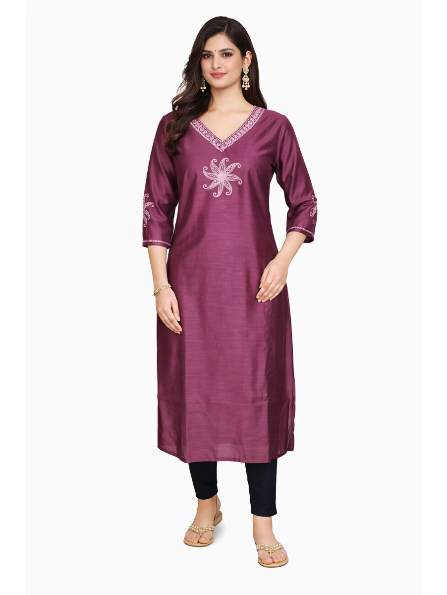 ChicVibe Elegant Embroidered Women’s Kurti