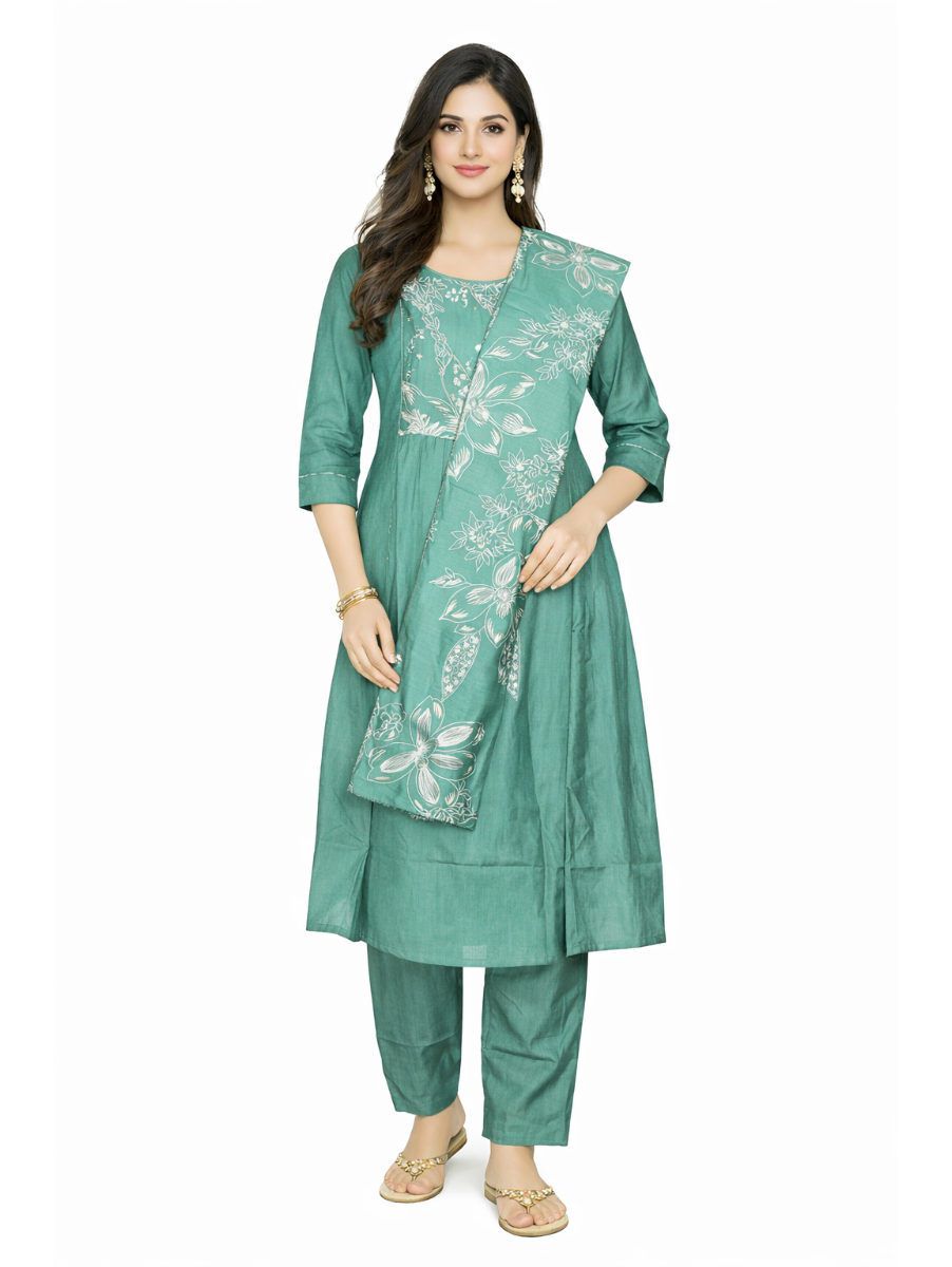Graceful Muse Readymade Embroidered Salwar Kameez