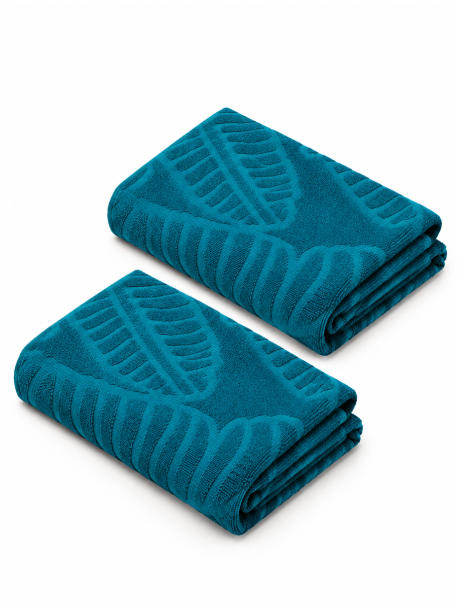Doctor Towels Peacock Teal AluFern Terry Hand Towel - Pack of 2