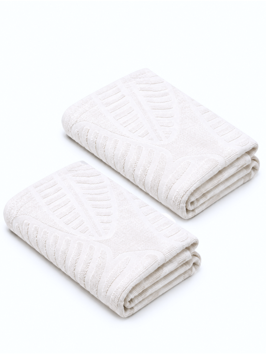 Doctor Towels Frosted Lily AluFern Terry Hand Towel - Pack of 2