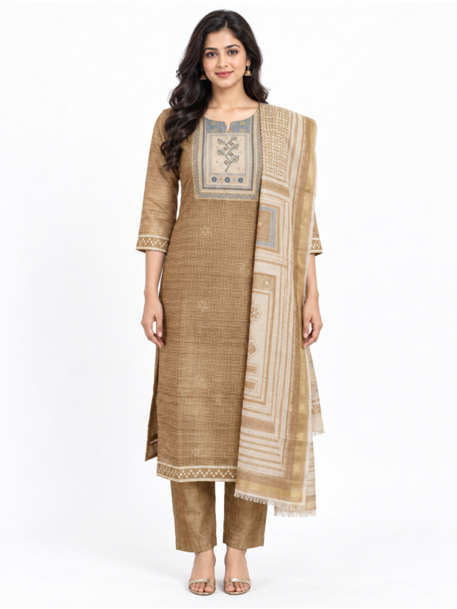 Graceful Muse Readymade Geometric Floral Salwar Kameez