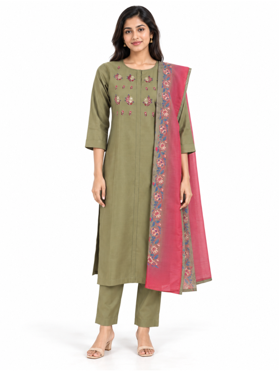 Graceful Muse Readymade Floral Yoke Salwar Kameez