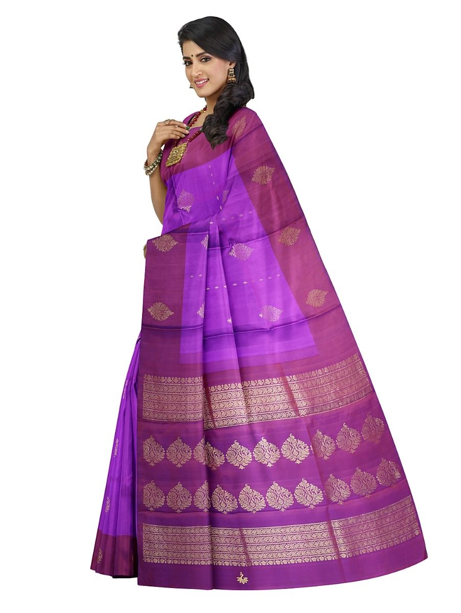 Kanmanie Soft Silk Butta Design with 5 Inch Satin Border Saree