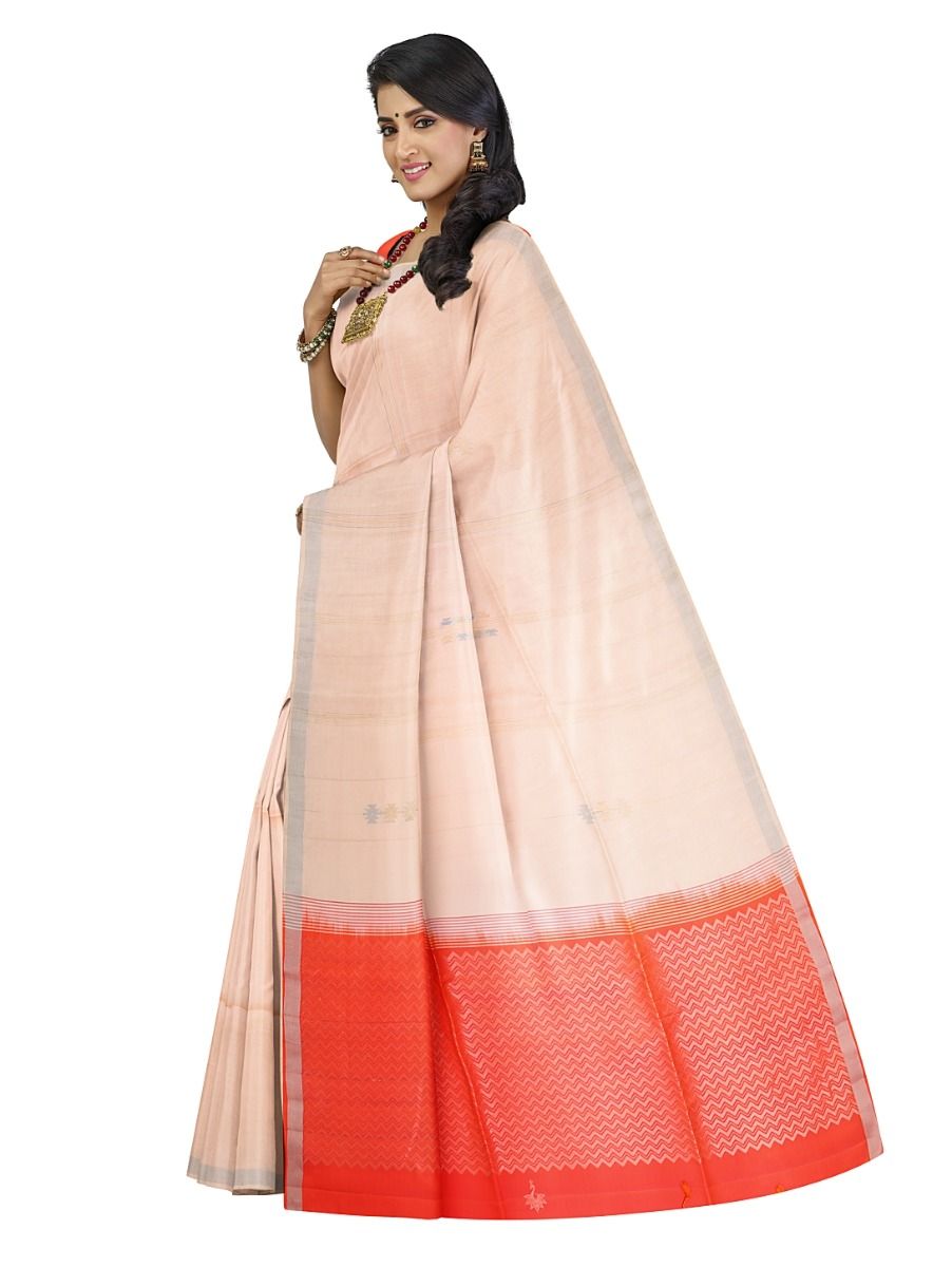 Kanmanie Soft Silk Striped Design with 1 Inch Zari Border Saree