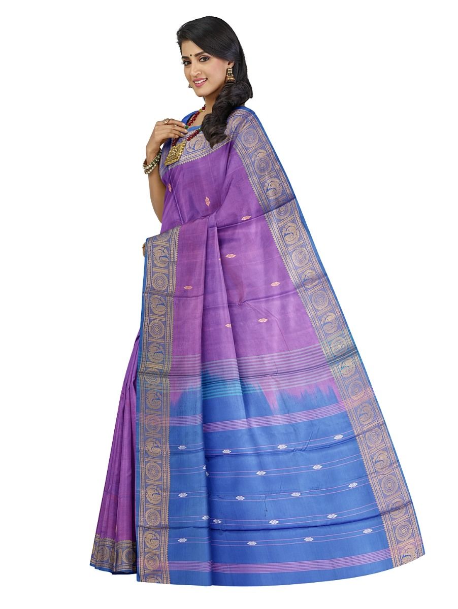 Kanmanie Vazhainaar Pattu Diamond Butta Paisley Zari Border Saree