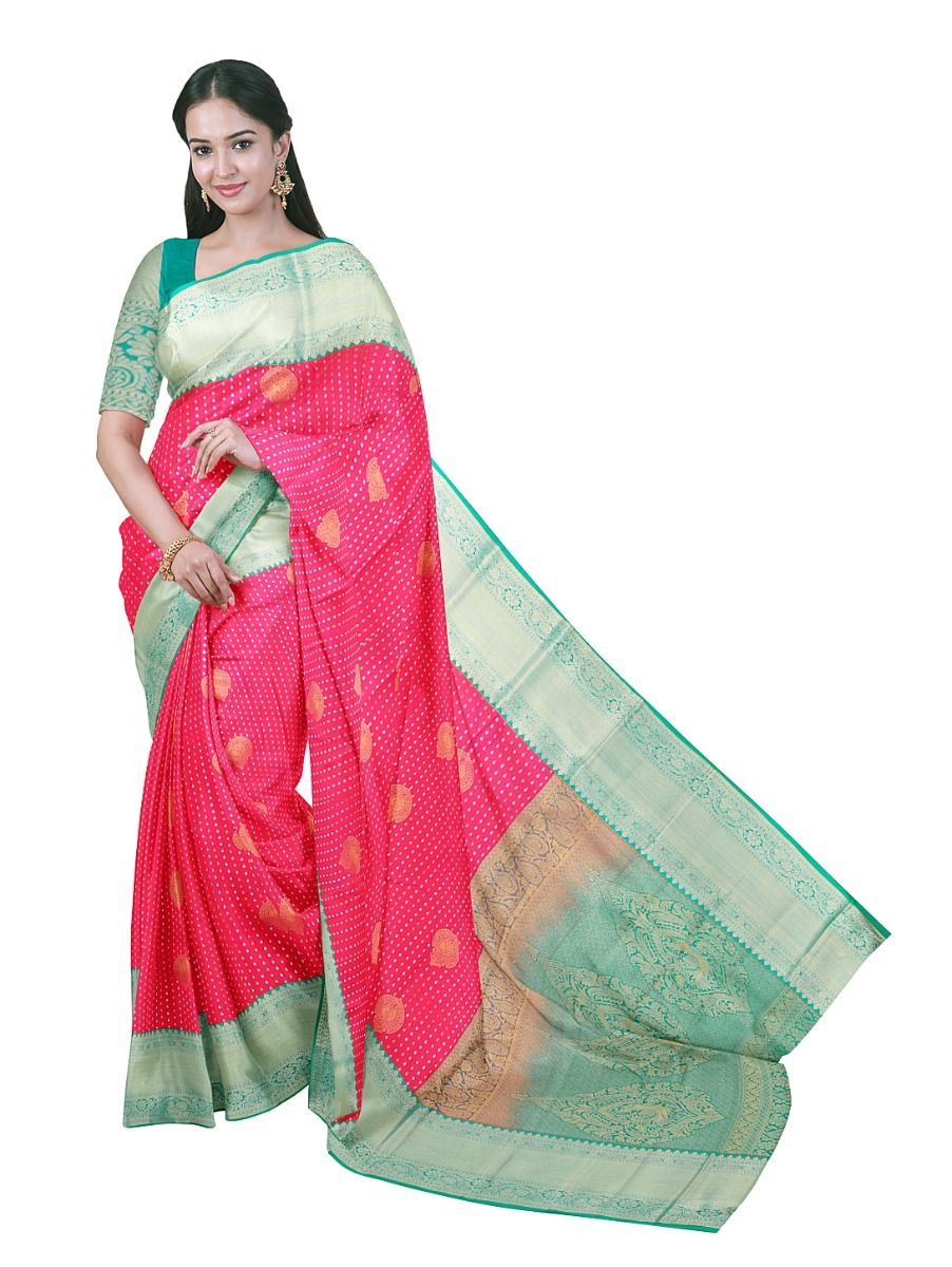 GraceCharm Art Silk Butta with Ornate Pallu Saree