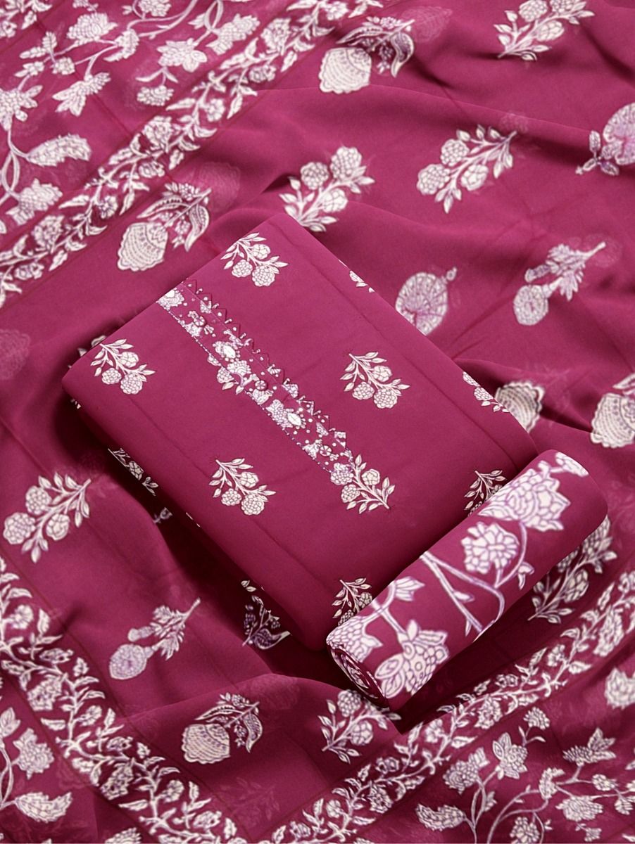 Graceful Essence Timeless Classic Cotton Dress Material