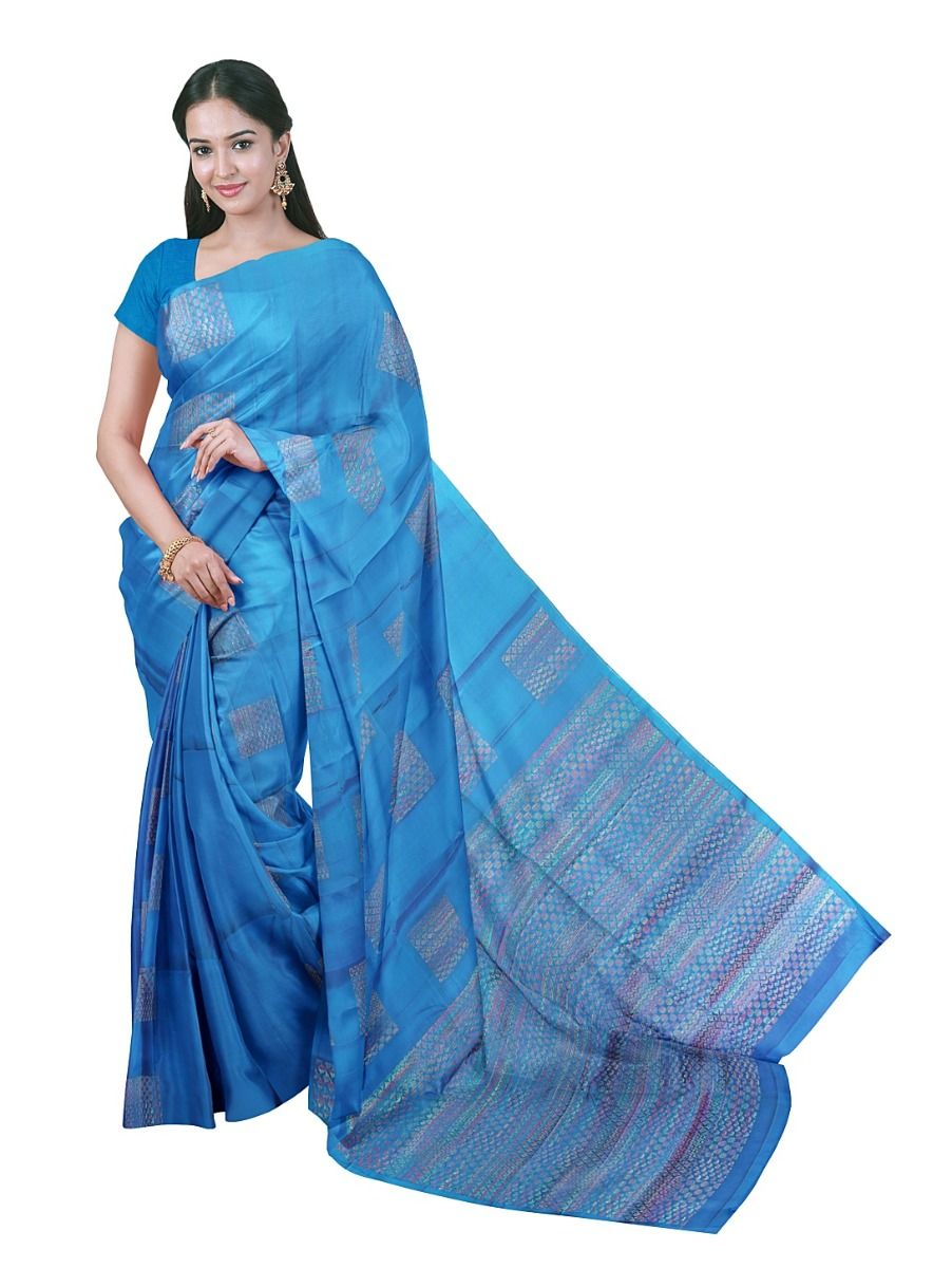 Gracecharm Elegant Pure Soft Silk Butta Design Borderless Saree
