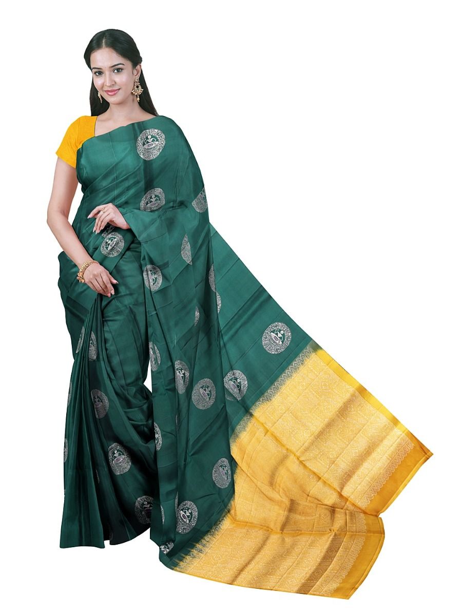 Gracecharm Elegant Pure Soft Silk Butta Design Borderless Saree