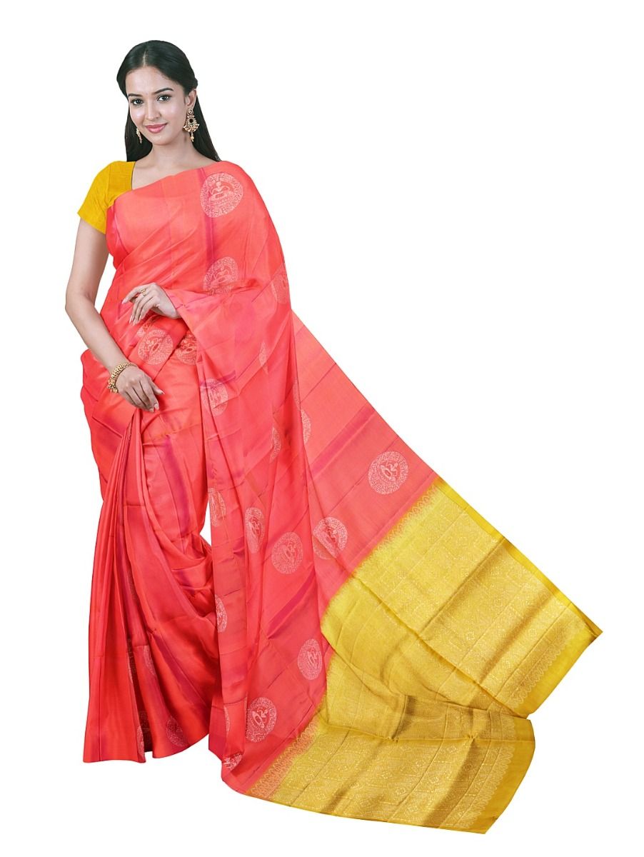 Gracecharm Elegant Pure Soft Silk Butta Design Borderless Saree