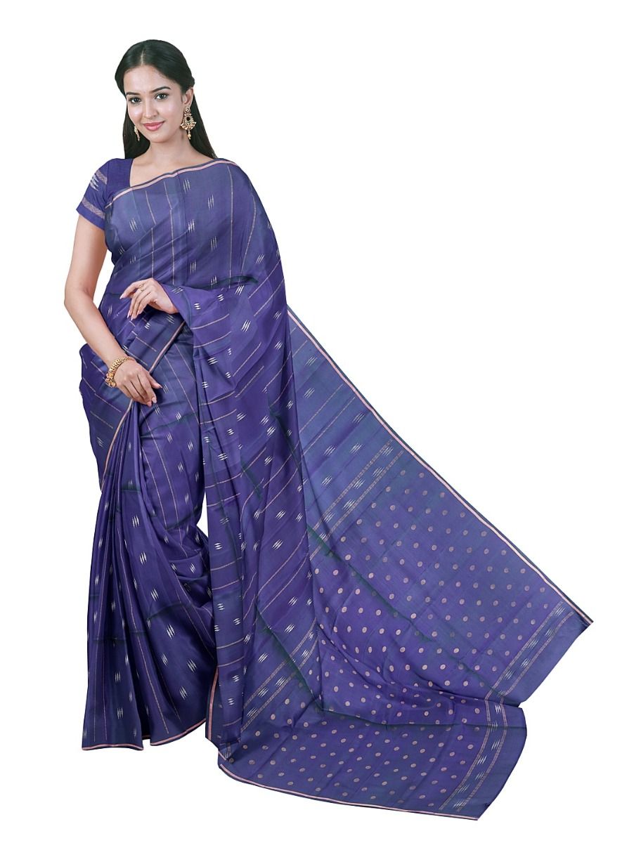 Gracecharm Elegant Soft Silk Vertical Lines Buttas Pallu Saree